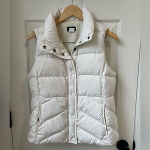 J Crew Quilted Puffer Vest Ivory